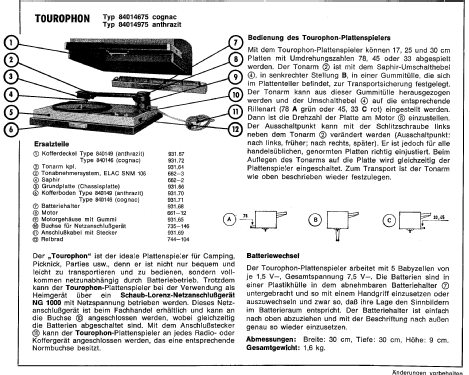 Tourophon ; Schaub und Schaub- (ID = 99949) R-Player