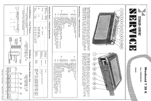 Weekend T30K Type 21085/86/87/89; Schaub und Schaub- (ID = 84173) Radio