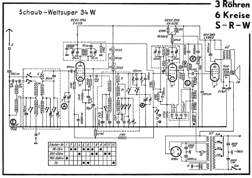 Weltsuper 34W; Schaub und Schaub- (ID = 49756) Radio