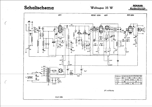 Weltsuper 35W; Schaub und Schaub- (ID = 2012489) Radio