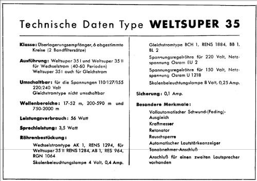 Weltsuper 35W; Schaub und Schaub- (ID = 304393) Radio