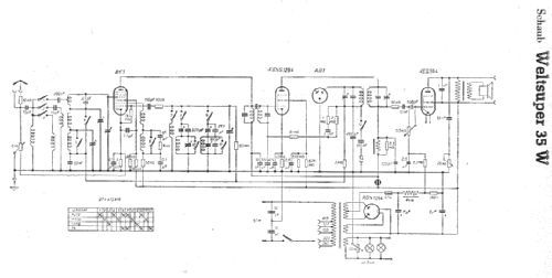 Weltsuper 35W; Schaub und Schaub- (ID = 5834) Radio