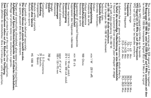 Mischer HS 1000 M; Schilling, Walter; (ID = 1630064) mod-past25
