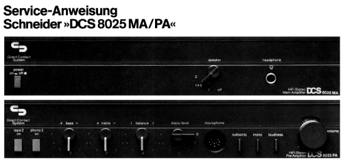 HiFi Stereo Amplifier DCS-8025MA; Schneider (ID = 1692438) Ampl/Mixer