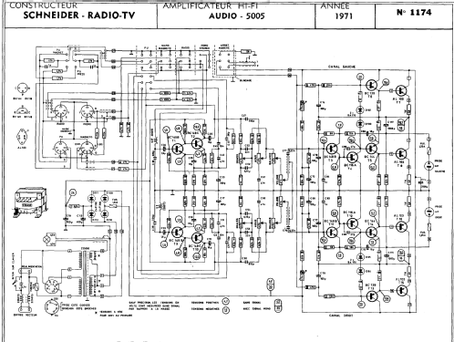 Amplificateur HI-FI Audio-5005; Schneider Frères, (ID = 769765) Ampl/Mixer