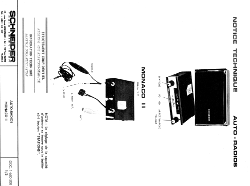 Monaco II 1159-1A; Schneider Frères, (ID = 1552661) Car Radio