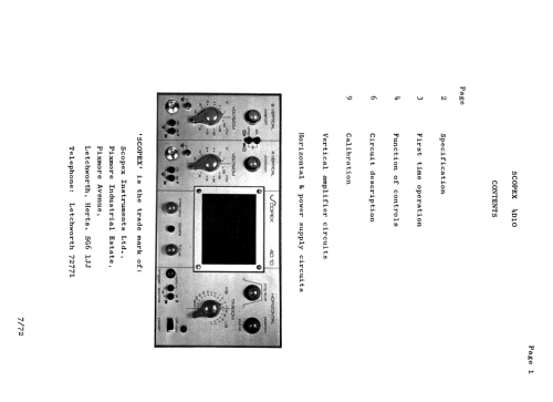 Dual Channel Oscilloscope 4D-10; Scopex Instruments; (ID = 2531922) Equipment