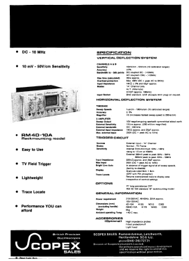 Oscilloscope 4D10a; Scopex Instruments; (ID = 2894897) Equipment