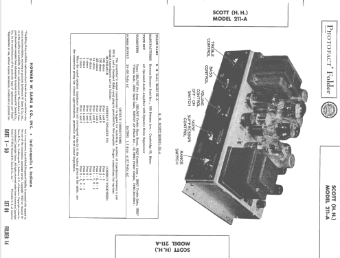 211-A ; Scott; H.H.; Maynard (ID = 1543625) Ampl/Mixer