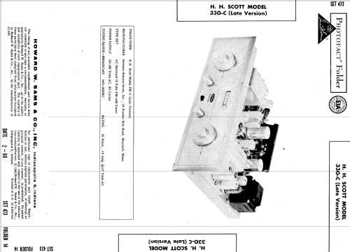 AM-FM Tuner 330-C; Scott; H.H.; Maynard (ID = 548848) Radio