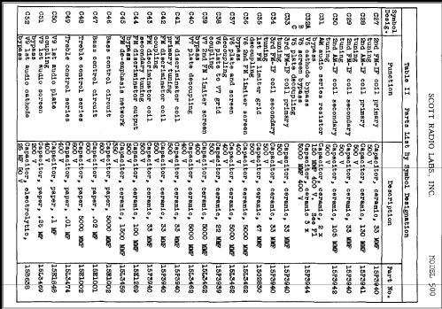 500 ; Scott Radio Labs.E.H (ID = 305424) Radio