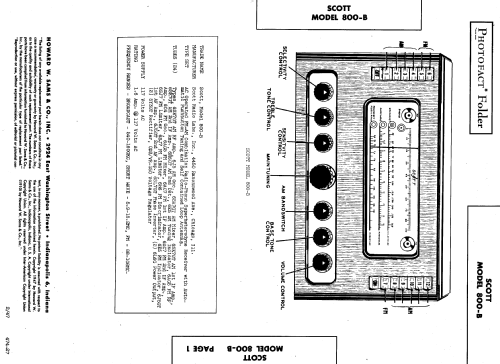 800B + 800B-FM ; Scott Radio Labs.E.H (ID = 628310) Radio