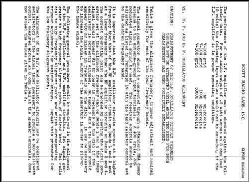 Export Receiver ; Scott Radio Labs.E.H (ID = 360626) Radio