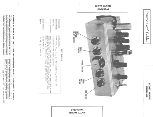 Musicale ; Scott Radio Labs.E.H (ID = 1390695) Ampl/Mixer