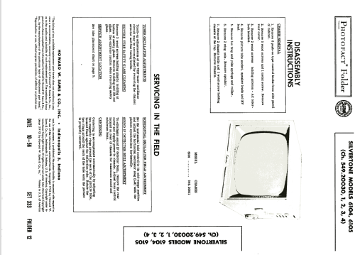 6104 Ch= 549.20030; Sears, Roebuck & Co. (ID = 1935152) Television