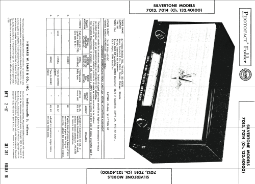 Silvertone Dual High Fidelity Speakers 7013 ; Sears, Roebuck & Co. (ID = 1838053) Radio