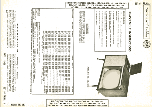 Silvertone 8116 Ch= 528.51168; Sears, Roebuck & Co. (ID = 2585365) Television