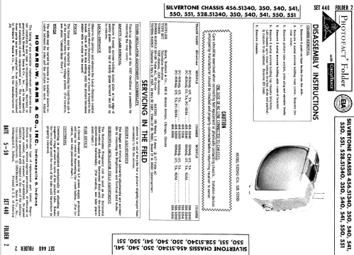 9104GY Ch= 528.51541; Sears, Roebuck & Co. (ID = 886662) Television