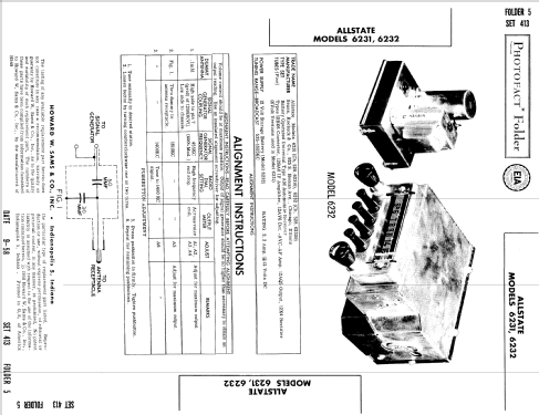 Allstate 6231 ; Sears, Roebuck & Co. (ID = 782469) Car Radio