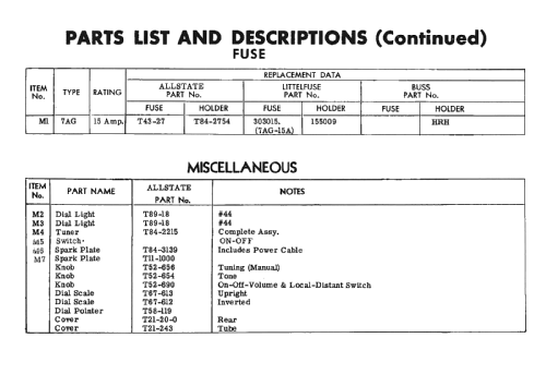 Allstate 6268 Ch= 528.62680; Sears, Roebuck & Co. (ID = 2410511) Autoradio