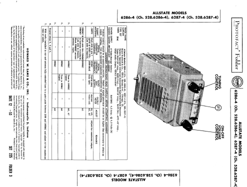 Allstate 6286-4 Ch= 528.6286-4; Sears, Roebuck & Co. (ID = 424182) Autoradio