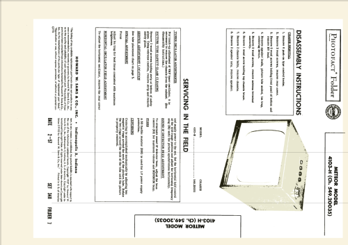 Meteor 4103-H Ch= 549.20035; Sears, Roebuck & Co. (ID = 1852411) Television