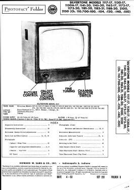 Silvertone 1181-20 Ch= 110, 700-120; Sears, Roebuck & Co. (ID = 3159355) Television