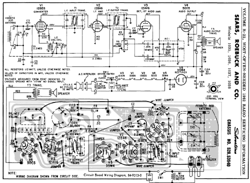 Silvertone 1037 Ch= 528.53940 Order=57H 1037; Sears, Roebuck & Co. (ID = 163594) Radio