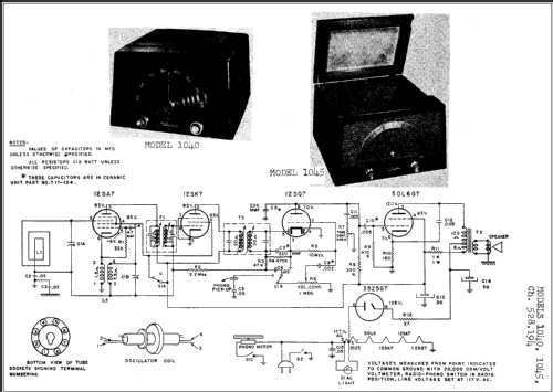 Silvertone 1045 and 1045L Ch= 528.194 Order=57F 01045; Sears, Roebuck & Co. (ID = 235732) Radio