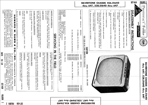 Silvertone 104BL, GY, TA Ch= 528.51640, -642, -644, -646; Sears, Roebuck & Co. (ID = 625267) Television