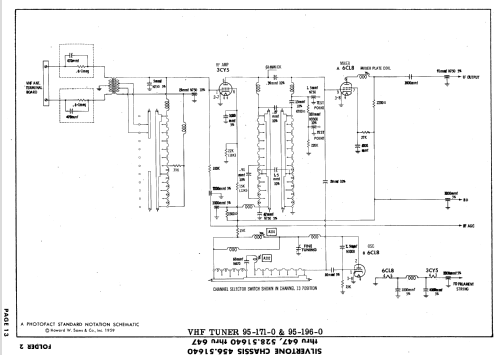 Silvertone 104BL, GY, TA Ch= 528.51640, -642, -644, -646; Sears, Roebuck & Co. (ID = 625281) Television