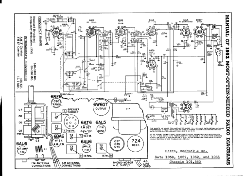 Silvertone 1058 Ch= 101.860 Order=57FM 1058; Sears, Roebuck & Co. (ID = 150327) Radio