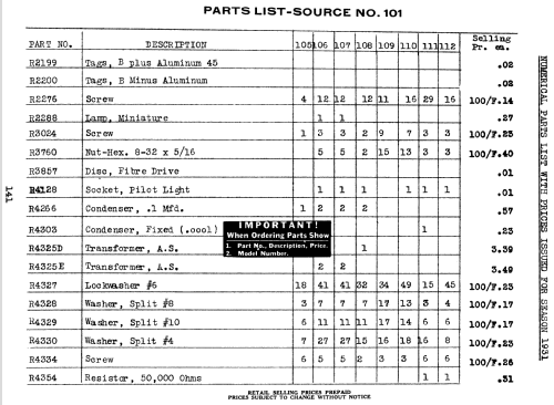 Silvertone 109A Order= 57DM 1090 or 1092; Sears, Roebuck & Co. (ID = 1272852) Radio