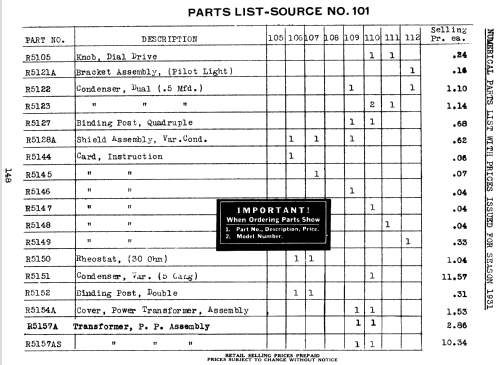 Silvertone 110 ; Sears, Roebuck & Co. (ID = 1272910) Radio