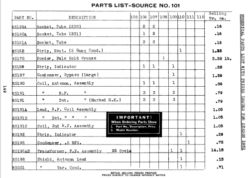 Silvertone 110A 9-Tube Neutrodyne Order= 57DM 1100 or 1102; Sears, Roebuck & Co. (ID = 1272895) Radio