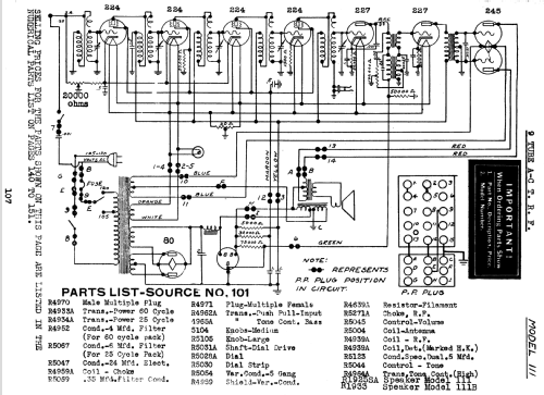 Silvertone 111B, 9-Tube Screen Grid Order= 57DM 1114 or 1116; Sears, Roebuck & Co. (ID = 1254877) Radio