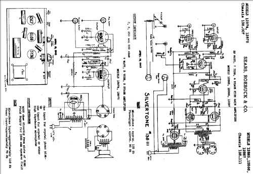 Silvertone 12874 Ch= 138.007; Sears, Roebuck & Co. (ID = 690657) Ampl/Mixer