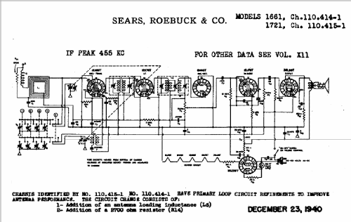 Silvertone 1661 Ch=110.414-1; Sears, Roebuck & Co. (ID = 673727) Radio