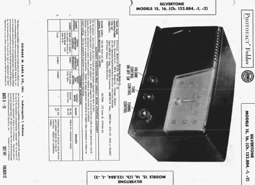 Silvertone 16 Ch= 132.844-1 Order=57E 016; Sears, Roebuck & Co. (ID = 982602) Radio