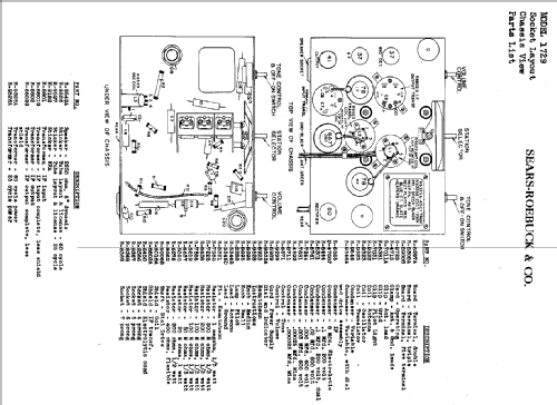 Silvertone 7-Tube Superheterodyne Console Order= 57EM 1729; Sears, Roebuck & Co. (ID = 619714) Radio