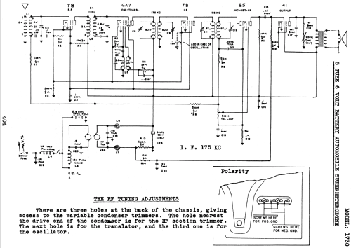 Silvertone 1730 ; Sears, Roebuck & Co. (ID = 1282151) Car Radio