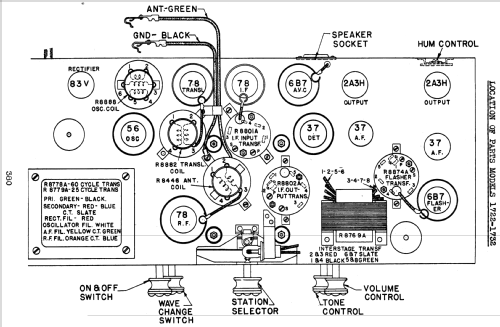 Silvertone 1732 ; Sears, Roebuck & Co. (ID = 1270323) Radio