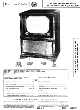 Silvertone 179-16 ch= 132.890; Sears, Roebuck & Co. (ID = 2901219) Television