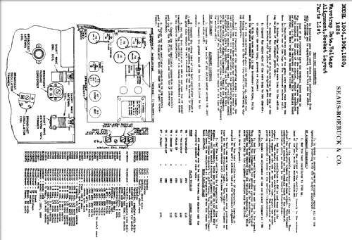 Silvertone 1820 7-Tube Console Order= 57F 1820; Sears, Roebuck & Co. (ID = 620313) Radio