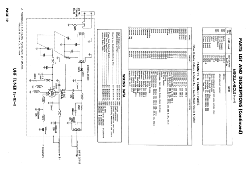 Silvertone 182, 182-5 Ch= 456.52200, 201, 528.52200, 2; Sears, Roebuck & Co. (ID = 625829) Television