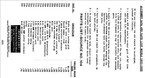 Silvertone 1953 ; Sears, Roebuck & Co. (ID = 1289008) Radio