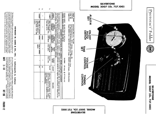 Silvertone 2007 Ch= 757.100; Sears, Roebuck & Co. (ID = 448071) Radio