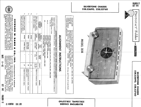 Silvertone 2034 Ch= 528.53690 Order=57G 2034; Sears, Roebuck & Co. (ID = 535053) Radio