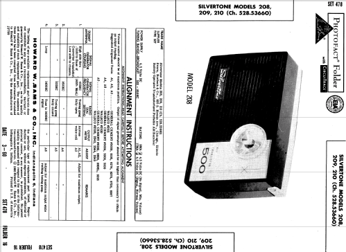 Silvertone All Transistor 500 209 ; Sears, Roebuck & Co. (ID = 544071) Radio