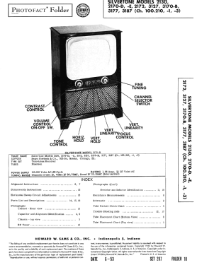 Silvertone 2170 Ch= 100.210, -1, -3; Sears, Roebuck & Co. (ID = 3176213) Television